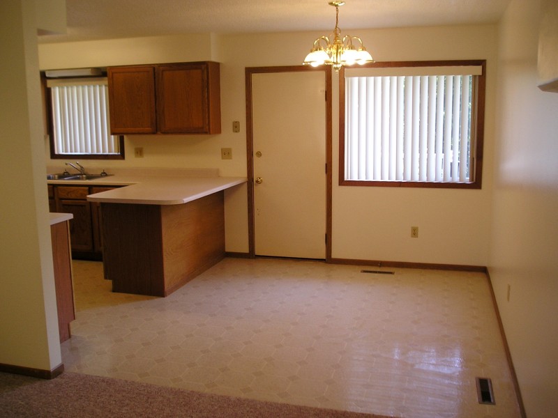 Duplex kitchen and dining room
