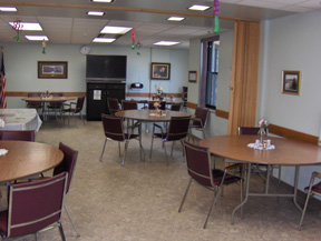 Riverview Heights community room table and chairs
